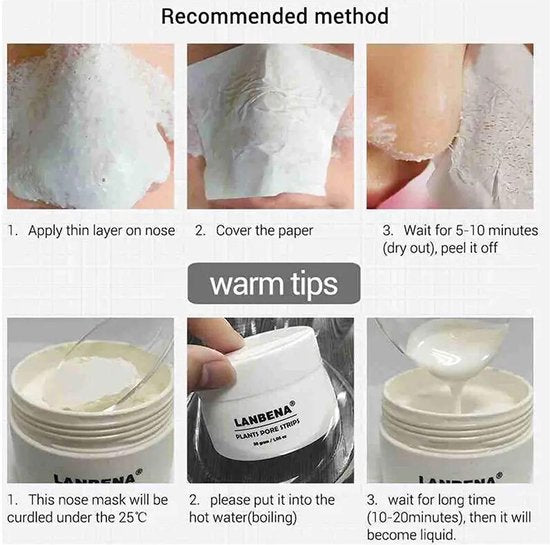 LANBENA Blackhead Remover Peel Off Mask mee-eters verwijderen van gezicht en neus