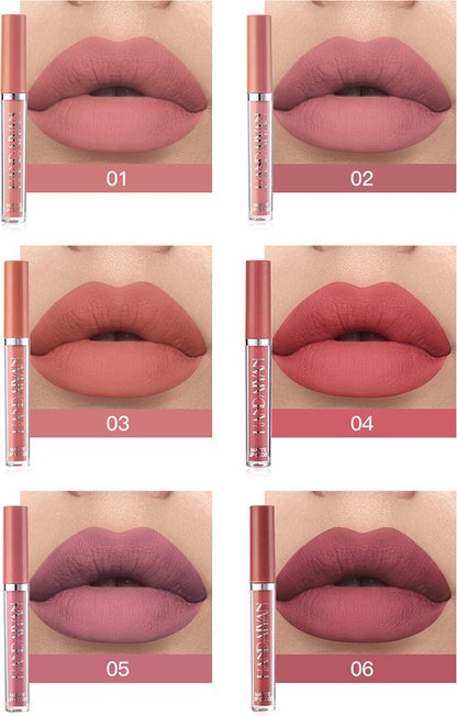 Lippenstift - Matte Lippenstift langhoudend - 6 nude kleuren