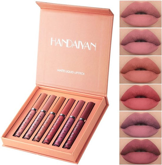 Lippenstift - Matte Lippenstift langhoudend - 6 nude kleuren