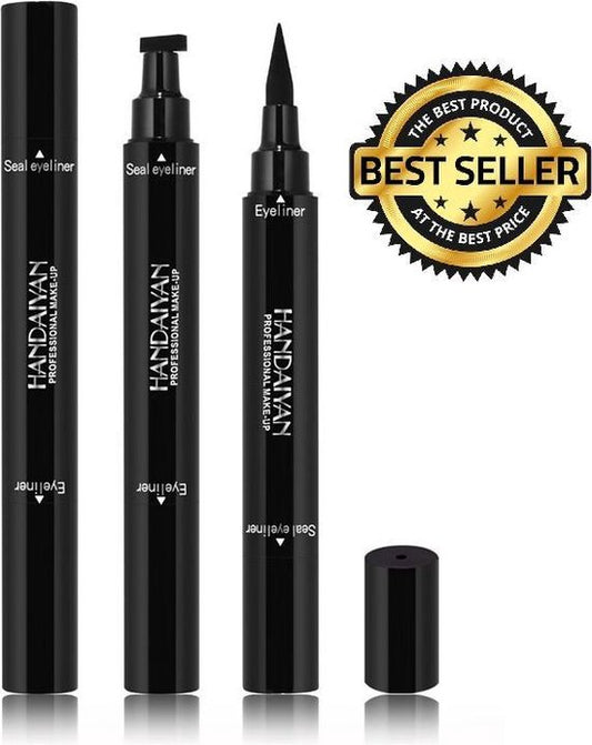 HANDAIYAN® | Eyeliner met wing stempel | Zwarte oog Stempel | 2 in 1 eyeliner | Eyeliner Tool | Wing Eyeliner | Wing Stamp | 2 stuks per verpakking
