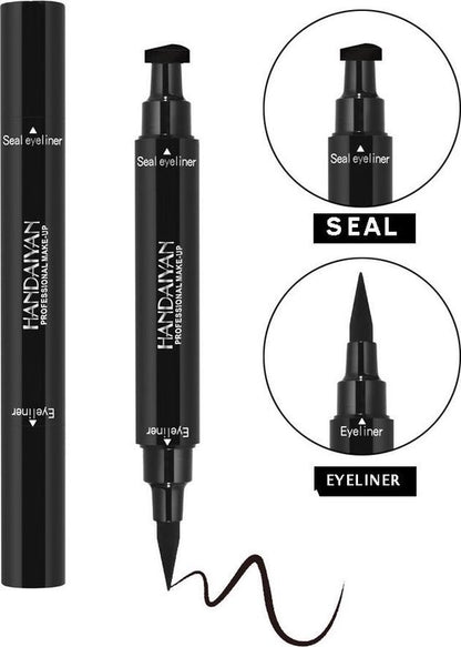 HANDAIYAN® | Eyeliner met wing stempel | Zwarte oog Stempel | 2 in 1 eyeliner | Eyeliner Tool | Wing Eyeliner | Wing Stamp | 2 stuks per verpakking